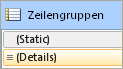 Zeilengruppen, Erweitert für Standardtabelle