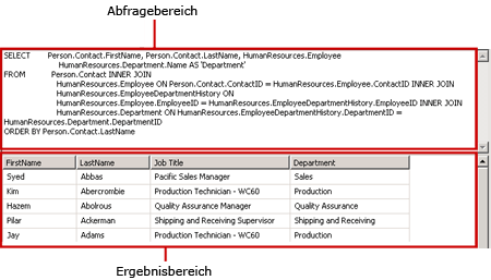 Generischer Abfrage-Designer für relationale Datenabfragen