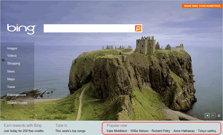 Bing-Homepage