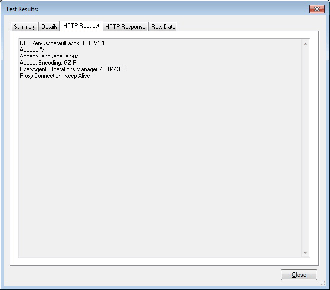 Registerkarte „Testergebnis – HTTP-Anforderung“