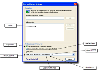 Popup Blocker Setting