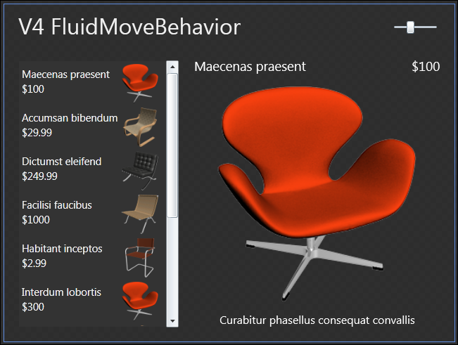 Beispiel für FluidMoveBehavior