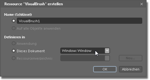 Dialogfeld „VisualBrush-Ressource erstellen“