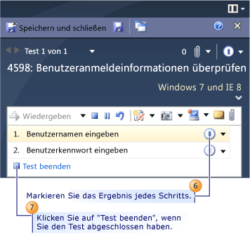 Tests mit Testprogramm ausführen