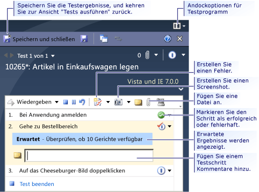 Testprogramm für manuelle Tests