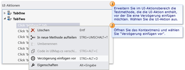 Verzögerung vor UI-Aktion einfügen