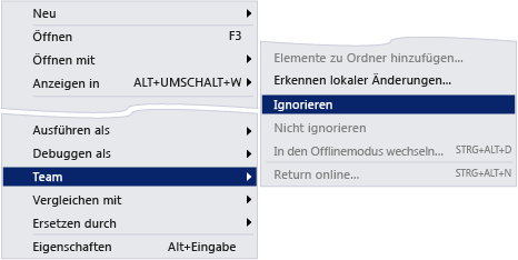 Datei automatisch ignorieren