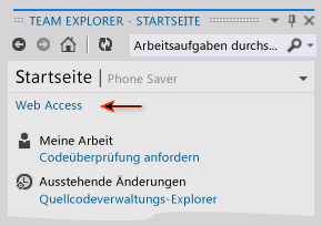 Mit Team Web Access verbinden