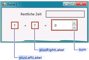 Erste Zeile des Mathetests