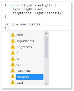 JavaScript IntelliSense für Bezeichner