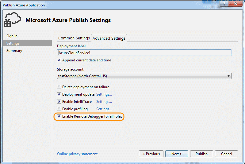 Debug Configuration