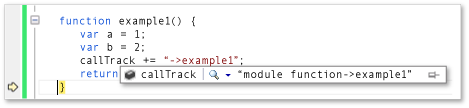 View variable values in the data tip