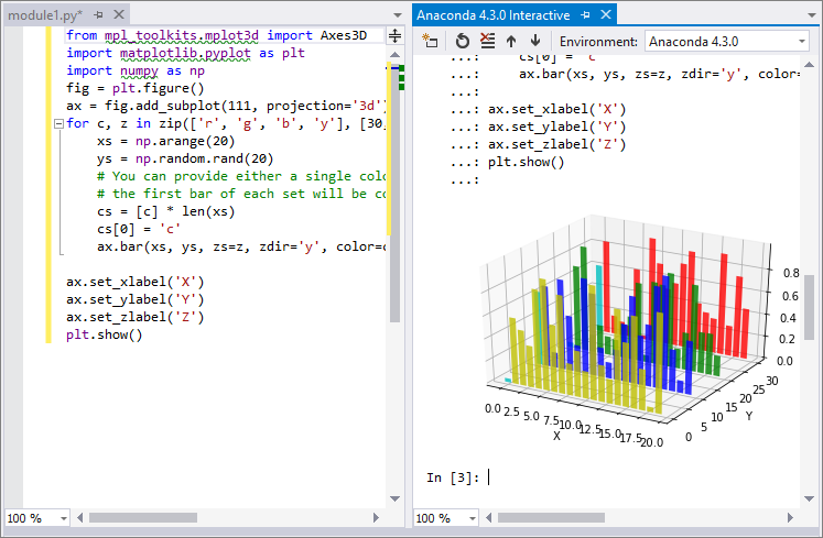 Sending code from the editor to the interactive window