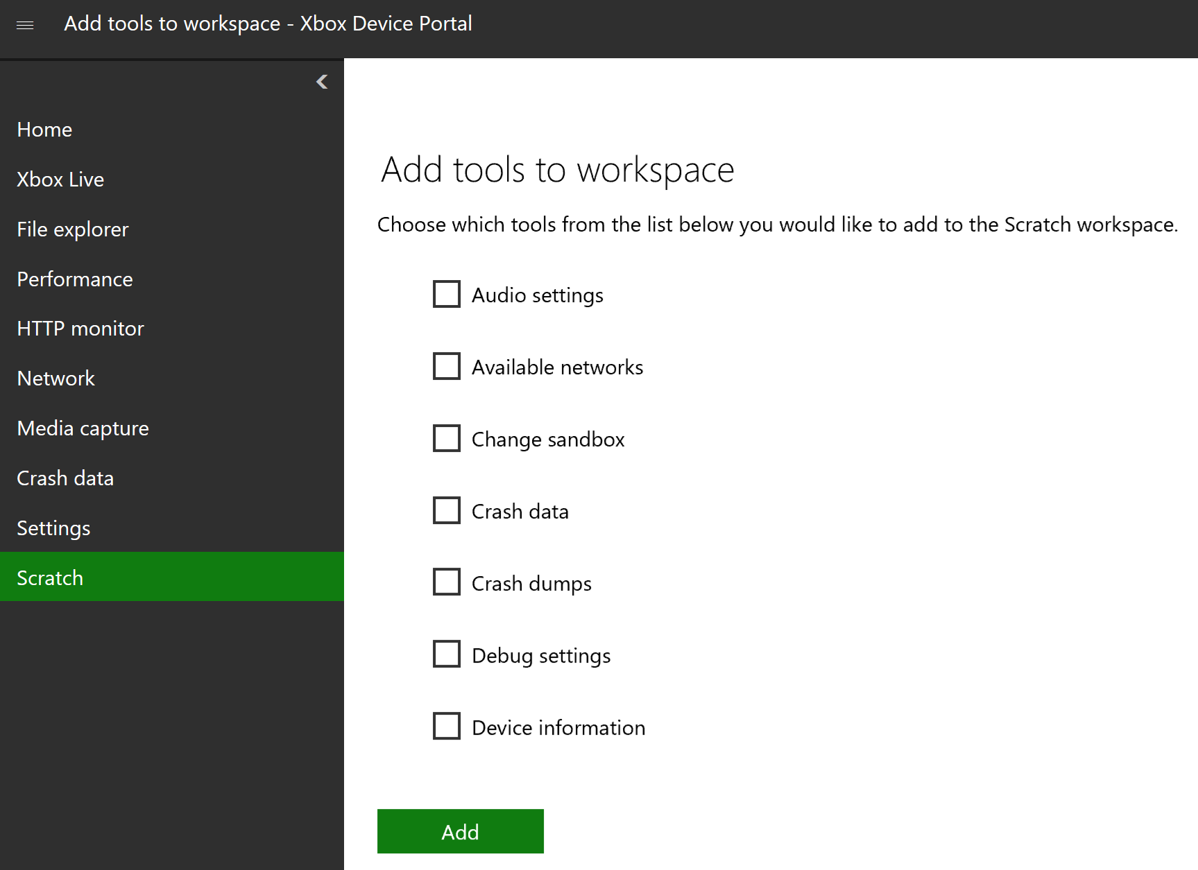 Add tools to workspace