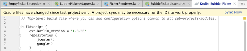 Android Studio Gradle Jetzt synchronisieren