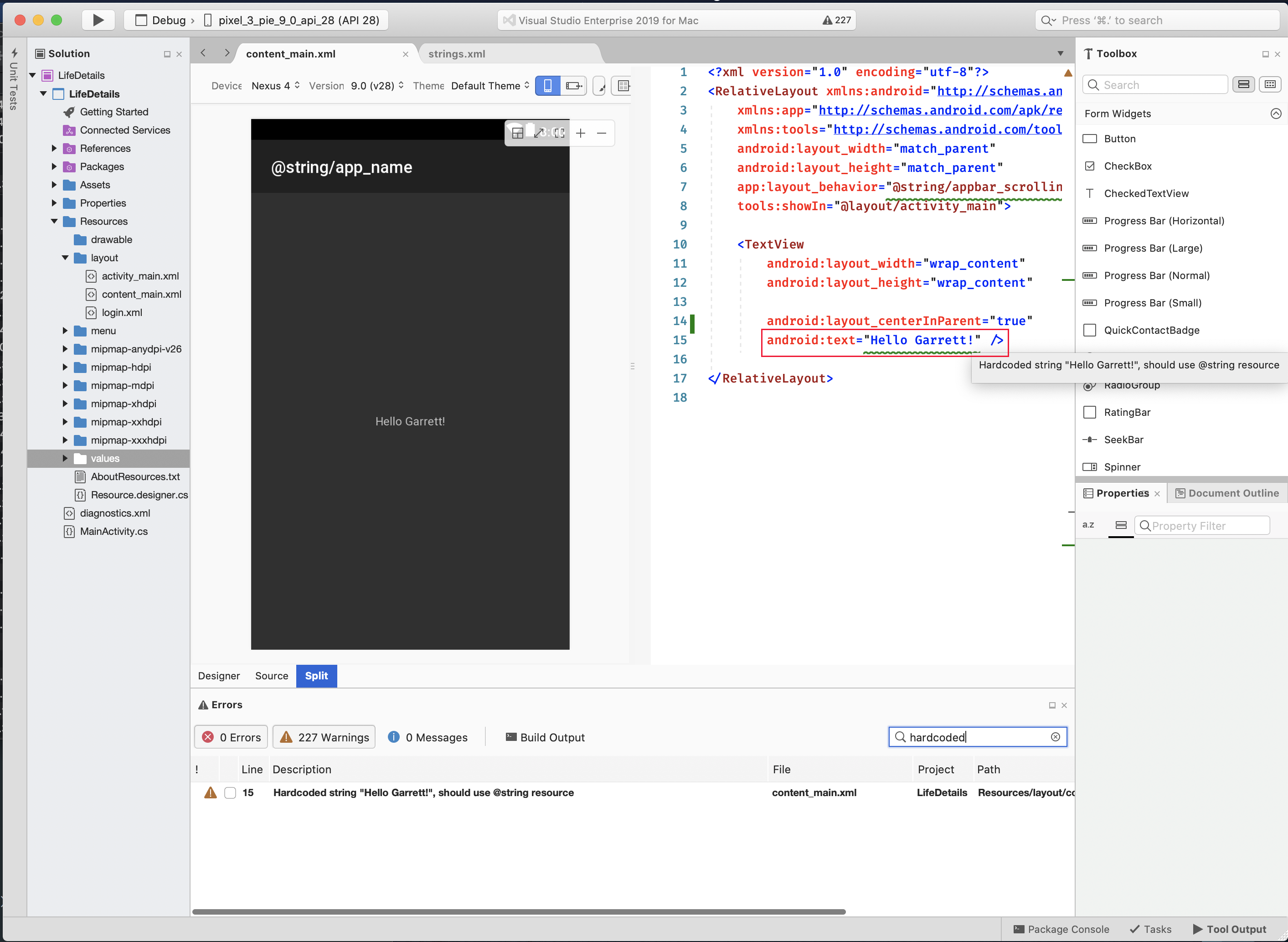 Android-Diagnose unter Visual Studio für Mac aktiviert