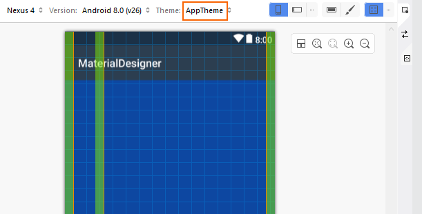 In AppTheme gespeicherte Änderungen