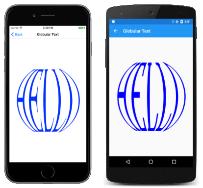 Dreifacher Screenshot der Globular-Textseite