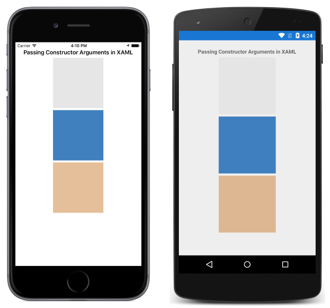 BoxView.Color mit x:Arguments angegeben