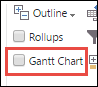 Gantt-Diagrammoption.