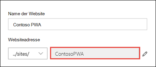 Erstellen Sie eine Project Web App-Website im SharePoint Admin Center.