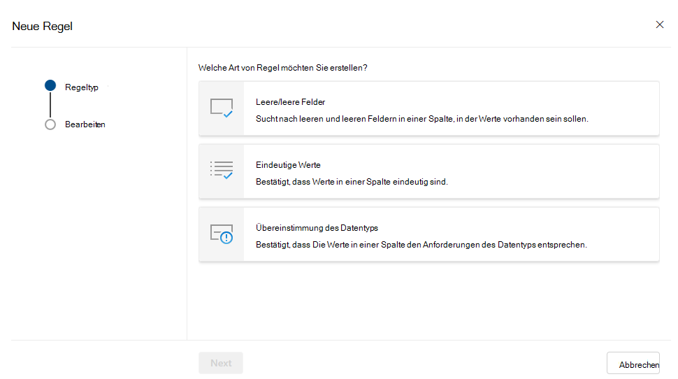 Screenshot of a new data quality rule page for a critical data element.