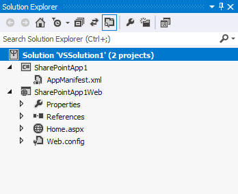 App für SharePoint-Projekte im Projektmappen-Explorer