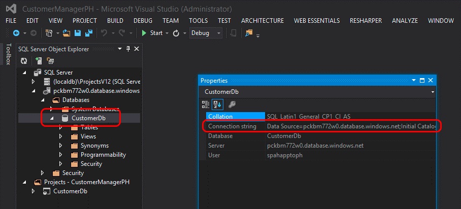 SQL-Verbindungszeichenfolge in Visual Studio abrufen