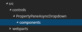 Komponentenordner in Visual Studio Code hervorgehoben