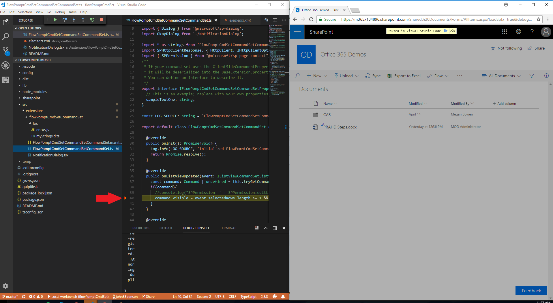 Erreichen von Haltepunkten im Visual Studio Code