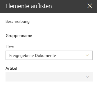 Auch nach dem Auswählen einer Liste deaktiviertes Elementdropdown