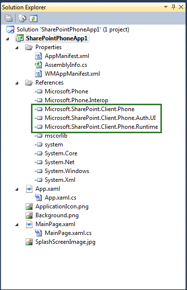 Leeres SharePoint-Anwendungsprojekt für Windows Phone