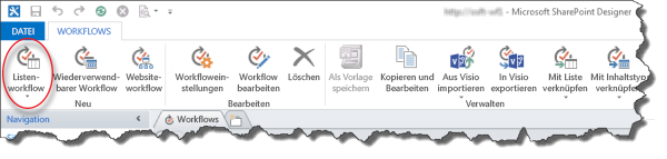 SharePoint Designer 2013 - Neuer Listenworkflow