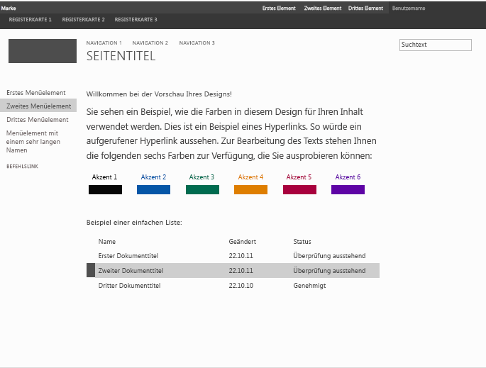 Vorinstalliertes Design