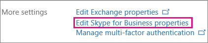 Wählen Sie Skype for Business aus.