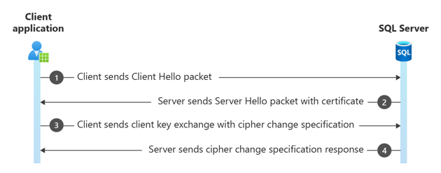 Diagramm des SSL/TLS-Handshakes.