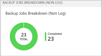 Screenshot des Dashboards eines Sicherungsberichts.