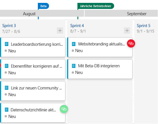 Screenshot: Optimierter Arbeitszeitplan