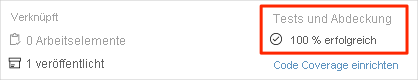 Screenshot von Azure Pipelines mit angezeigter Testzusammenfassung.