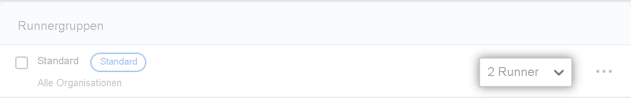 Screenshot: Beispiel für eine Runnergruppe mit hervorgehobener Dropdownliste
