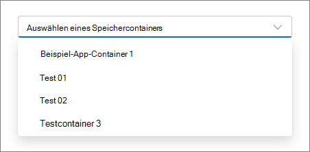 Screenshot: Aktualisierte Auswahl mit unserem neuen Container