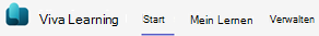 Screenshot der Startseite von Viva Learning.