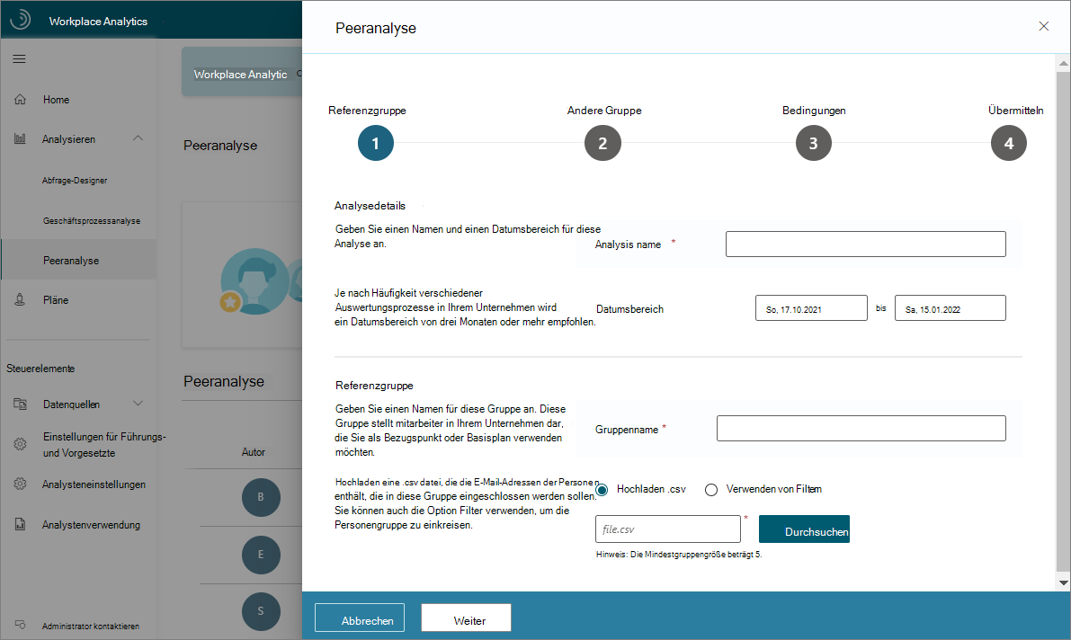 Neue Peeranalyse.