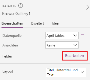 Screenshot der Katalogeigenschaften mit der hervorgehobenen Schaltfläche Bearbeiten unter den Feldern 