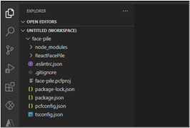 Screenshot der Facepile UI in Visual Studio Code