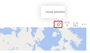 Screenshot der Schaltfläche „Visual anheften“ über der Karte