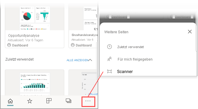 Screenshot: Menüoption „Scanner“