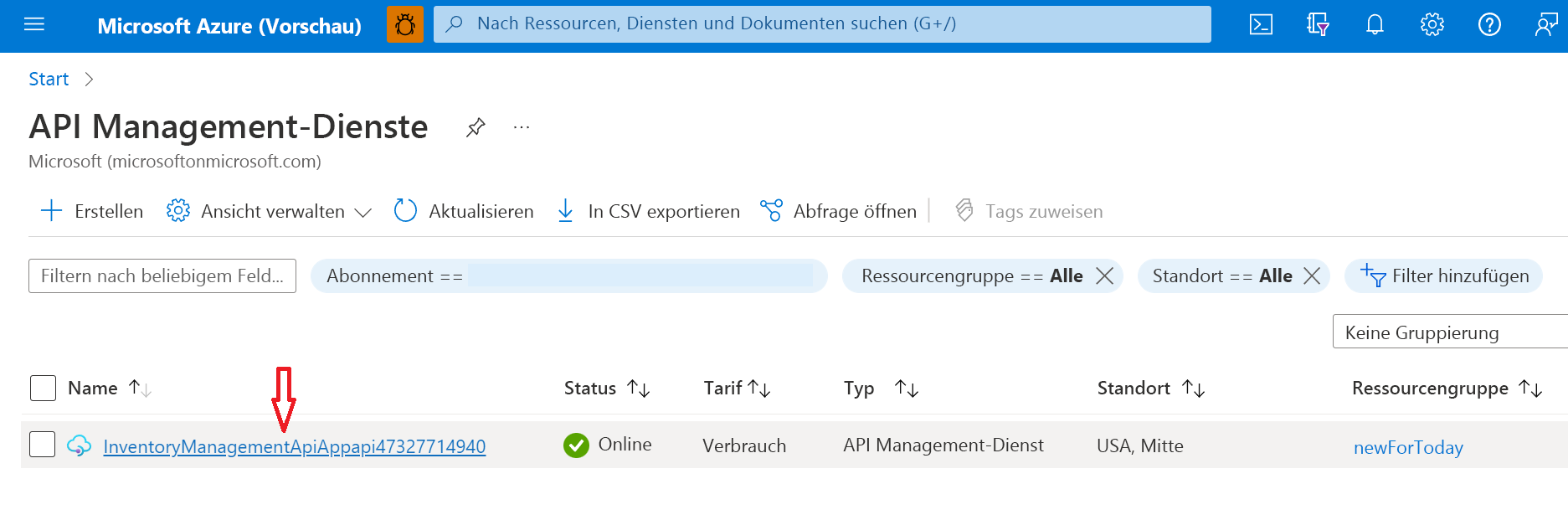 API Management-Instanzen