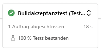 Screenshot of Azure DevOps showing the pipeline run's Smoke Test stage for the test environment. The status shows that the stage succeeded.