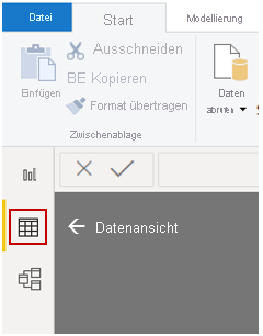 Screenshot des Zeichenbereichs für die Datenansicht.